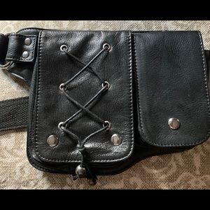 Black Vincenzo leather Belt Bag